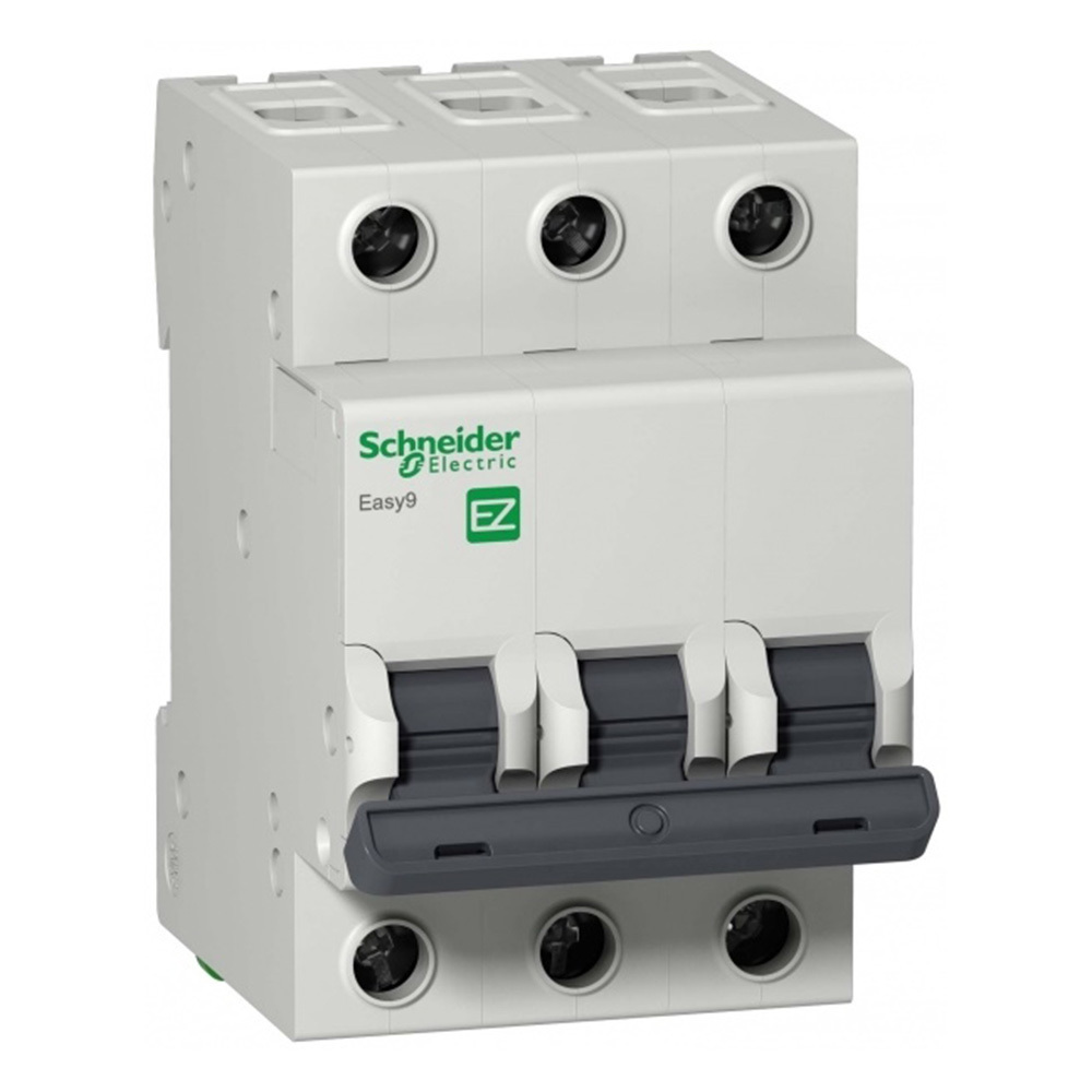 фото Автоматический выключатель schneider electric easy 9 3p 10а тип c 4,5 ка 400 в на din-рейку (ez9f34310)