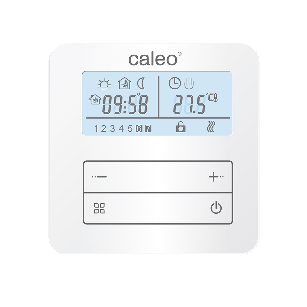 Терморегулятор цифровой программируемый для теплого пола Caleo С950 белый