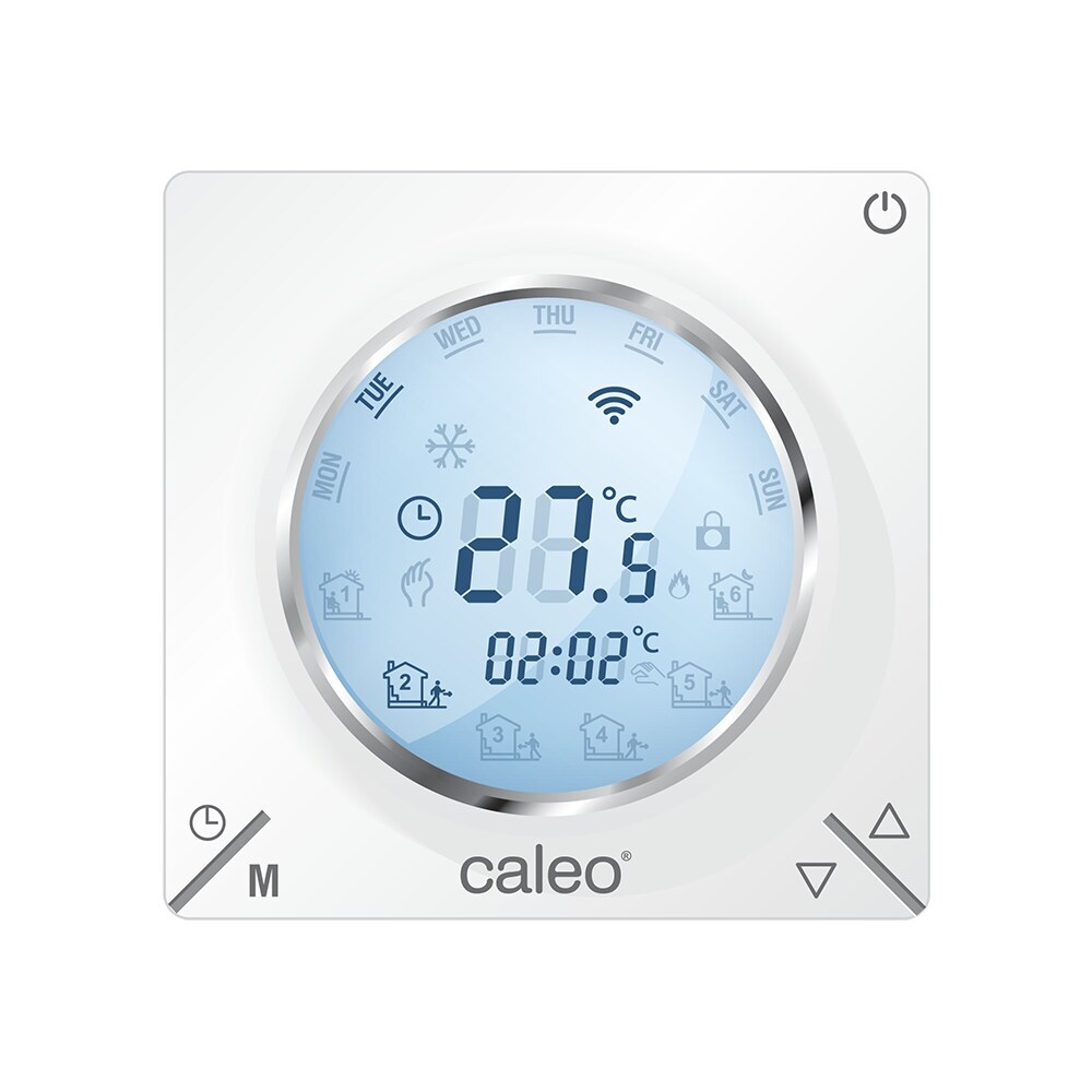 Терморегулятор цифровой программируемый для теплого пола Caleo С935 белый с поддержкой Wi-Fi терморегулятор caleo с936 черный