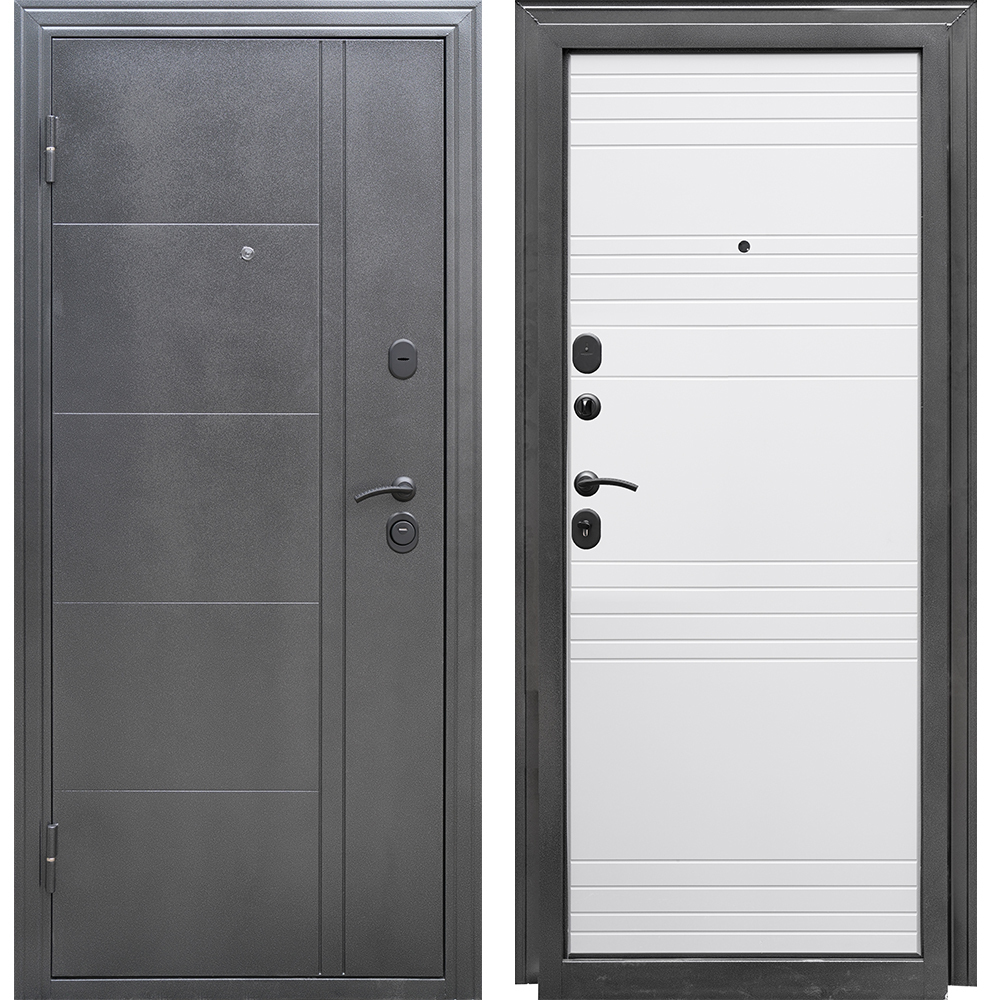 фото Дверь входная форпост олимп левая антик серебро - белый софт 960х2050 мм