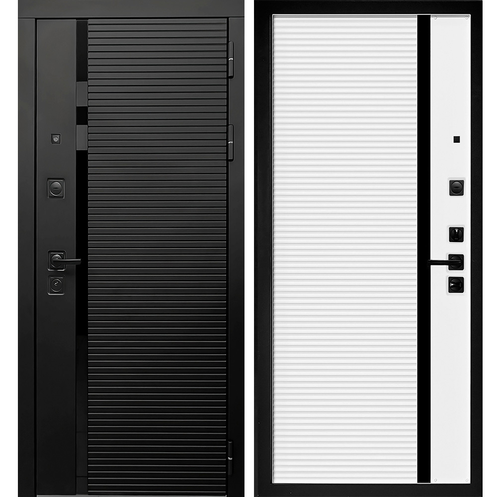 Дверь входная Дверной континент Палермо правая черный кварц - ясень белый софт 960х2050 мм комплект ключей гардиан restart серия b
