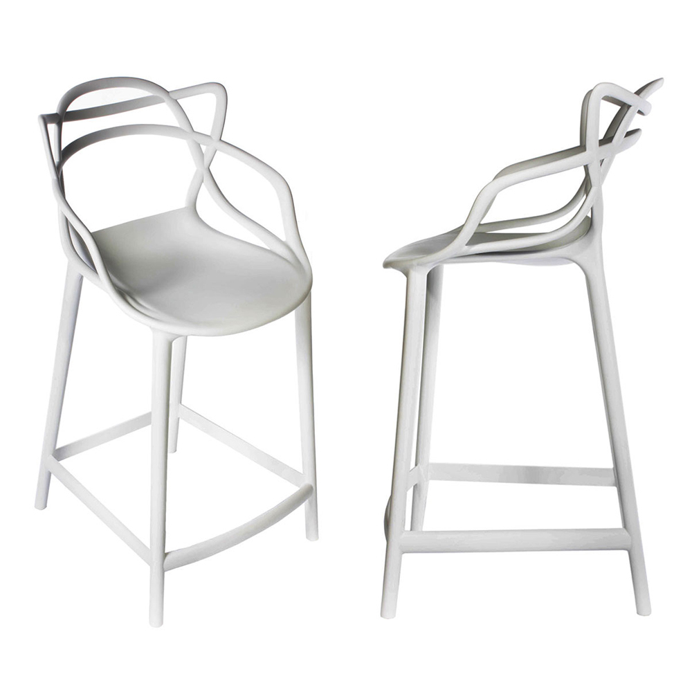 стул полубарный masters серый стулья пластиковые барный стул стул кухонный стулья для бара мебель для дачи и сада Стул полубарный Masters серый (2 шт.) (FR 0210P)