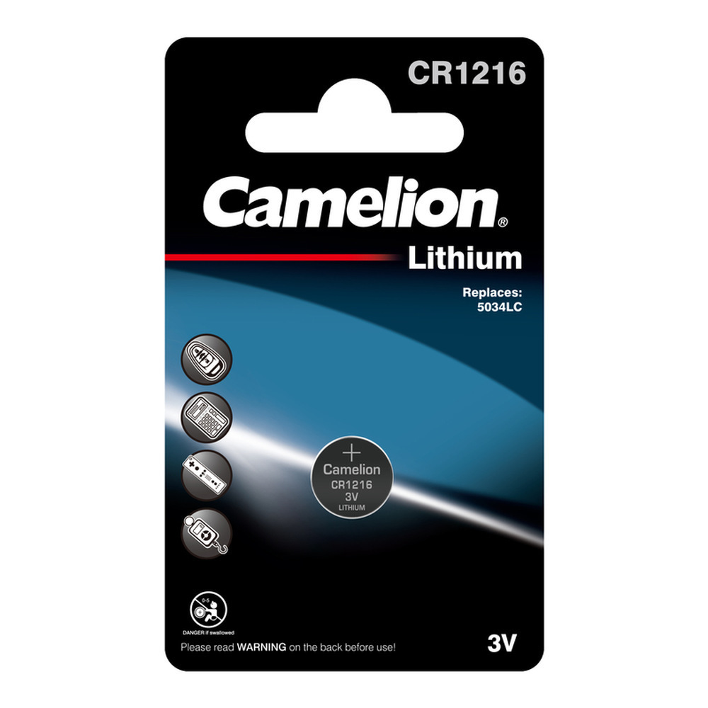 Батарейка Camelion (CR1216-BP1) таблетка CR1216 3 В (10 шт.) элемент питания литиевый cr cr1216 bl 1 блист 1шт camelion 3609 2 упак