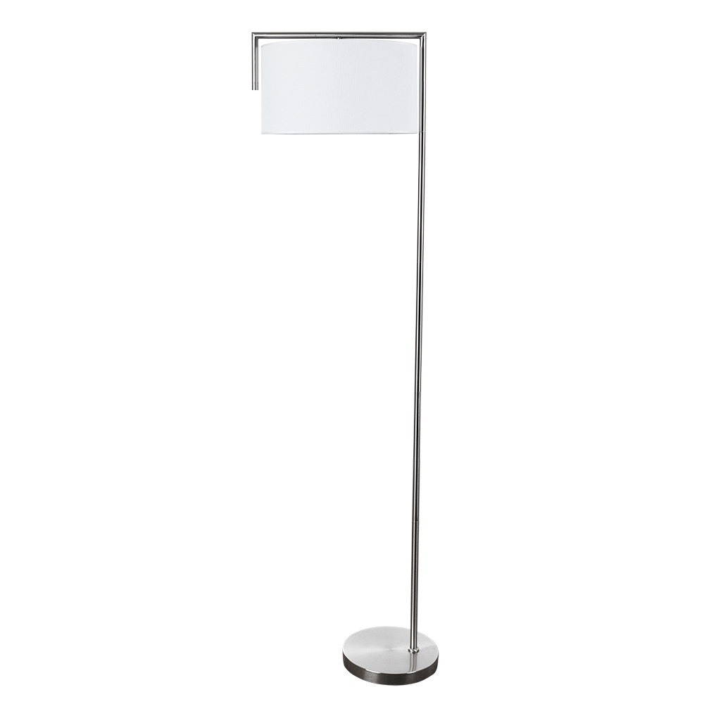 фото Торшер arte lamp e27 60 вт серебро/белый ip20 (a5031pn-1ss)