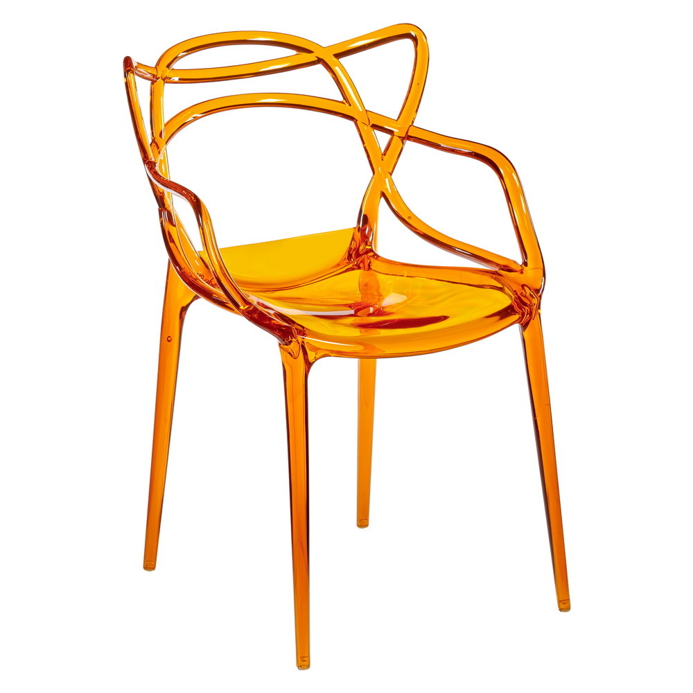стул bradex masters прозрачный серый fr 0705 Стул-кресло Masters оранжевый (FR 0866)