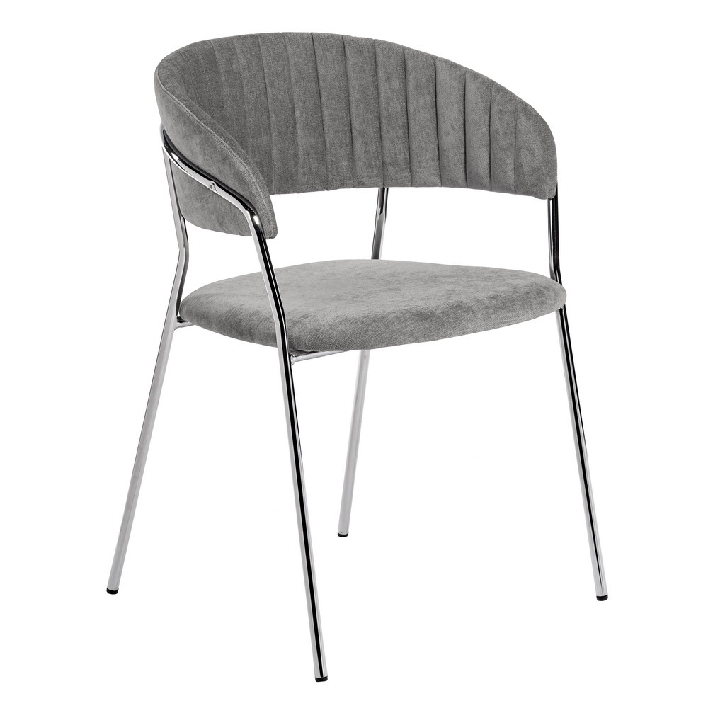 Стул-кресло Turin серый (FR 0860) стул для кухни shell с мягким сиденьем серо зеленый комплект 2 шт