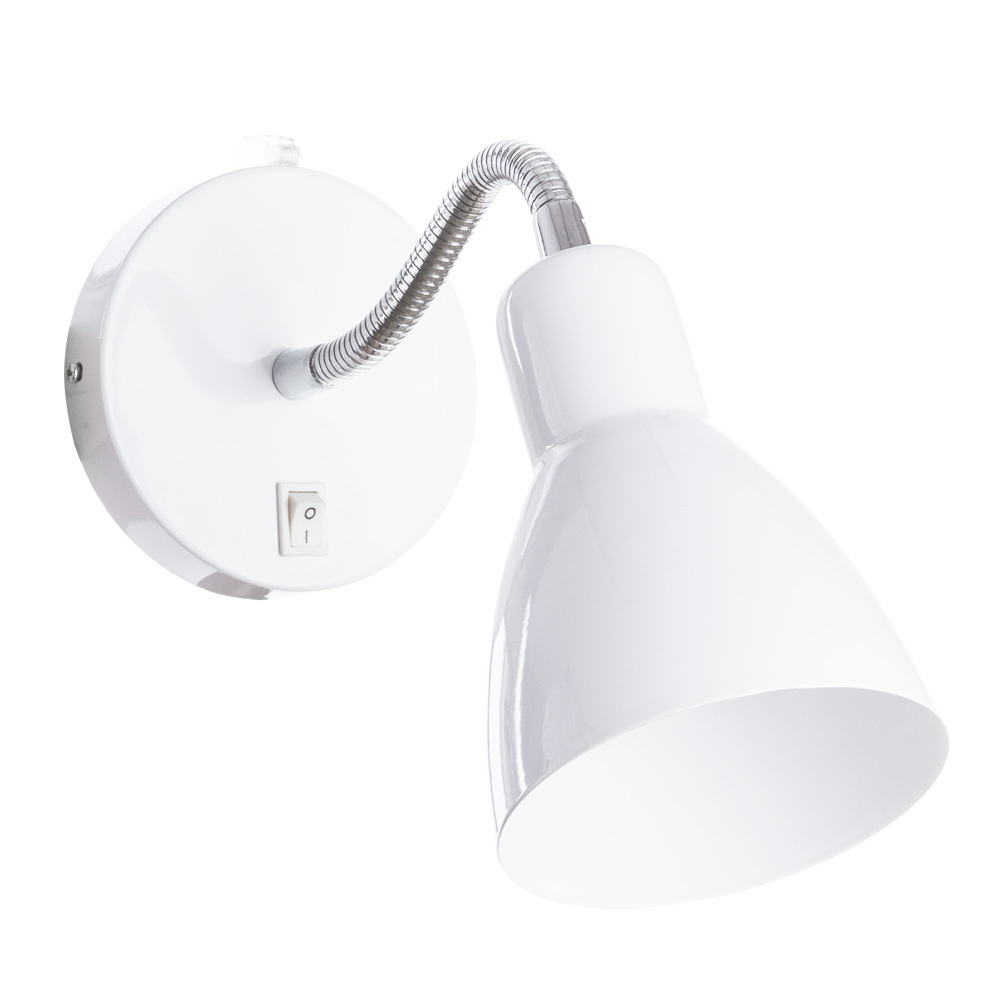 фото Бра arte lamp dorm (a1408ap-1wh) e14 40 вт 220 в белое ip20