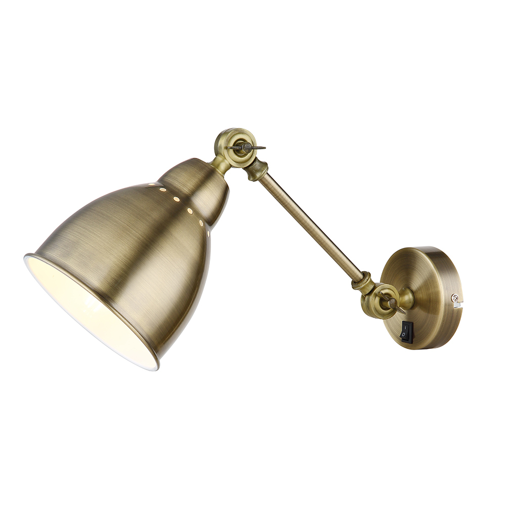 Бра Arte Lamp Braccio E27 60 Вт 220 В бронза IP20 (A2054AP-1AB) бра a2054ap 1ab braccio 1x60w e27 15x40x23 см