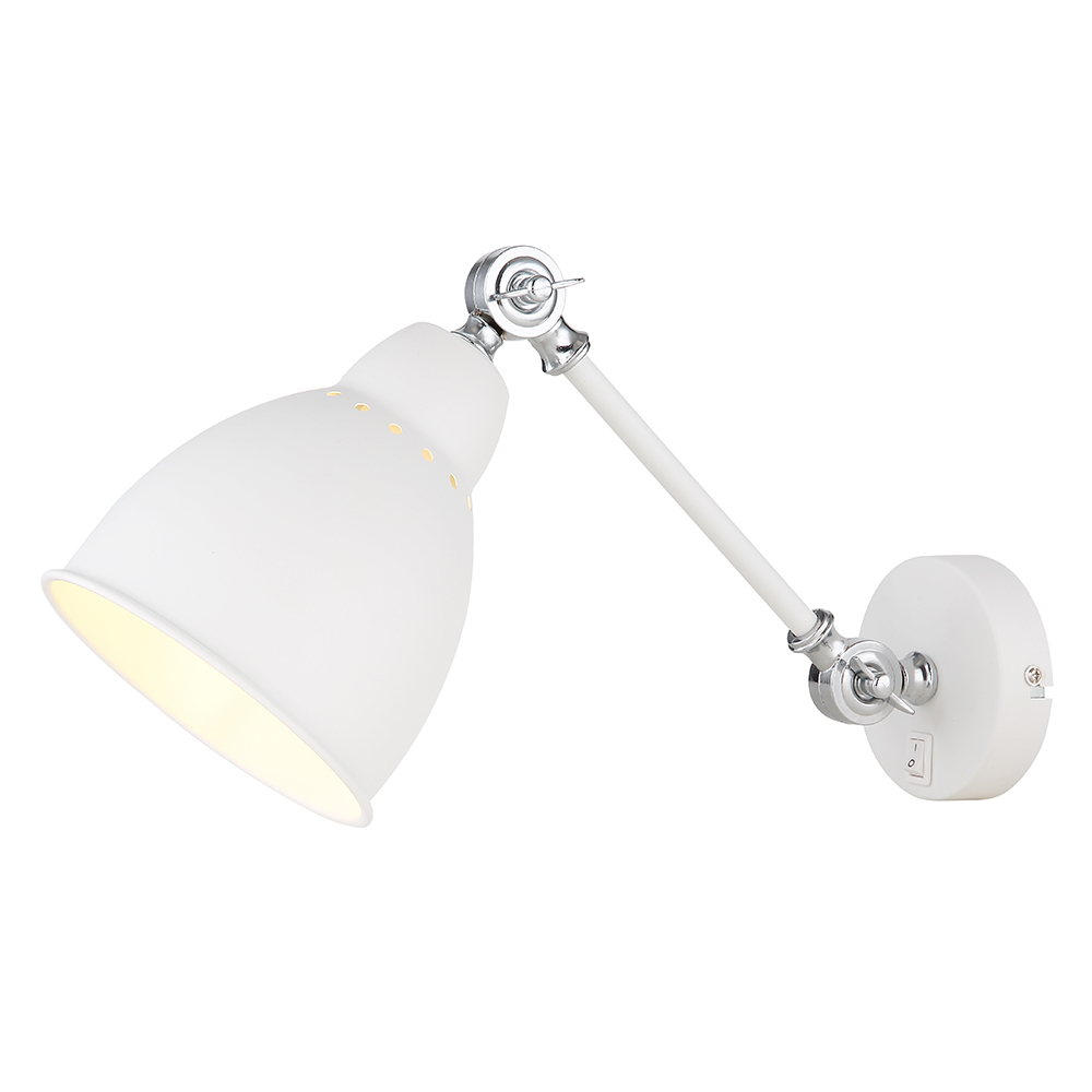 Бра Arte Lamp Braccio E27 60 Вт 220 В белое IP20 (A2054AP-1WH) бра arte lamp tyler a1031ap 1wh е27 60 вт 220 в белое ip20