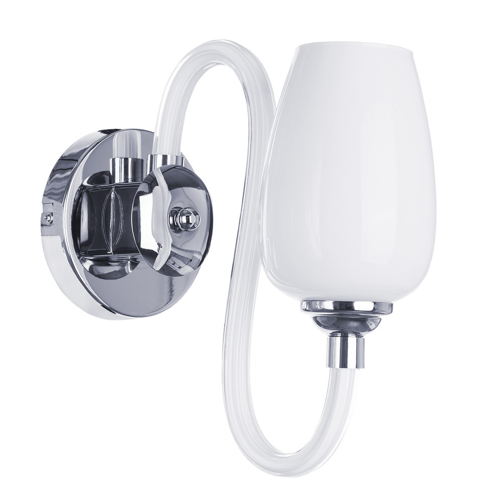 фото Бра arte lamp lavina (a1404ap-1wh) e14 40 вт 220 в хром ip20