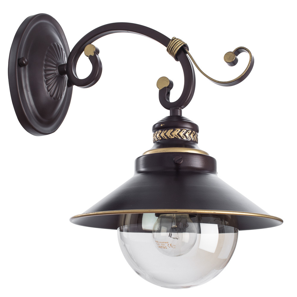 фото Бра arte lamp grazioso (a4577ap-1ck) e27 60 вт 220 в коричневое ip20