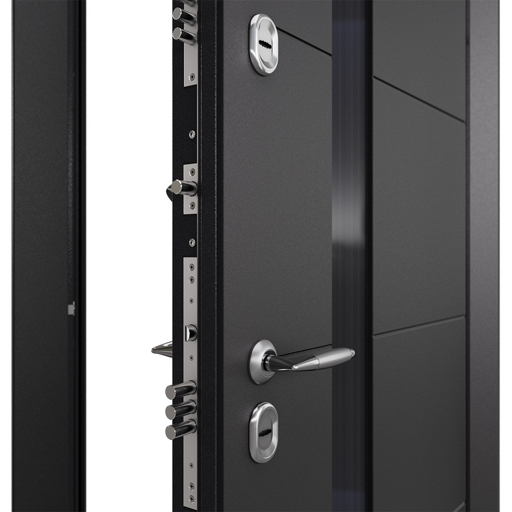 

Дверь входная с терморазрывом Torex Роял Про правая графит - оскуро со стеклопакетом 950х2050 мм