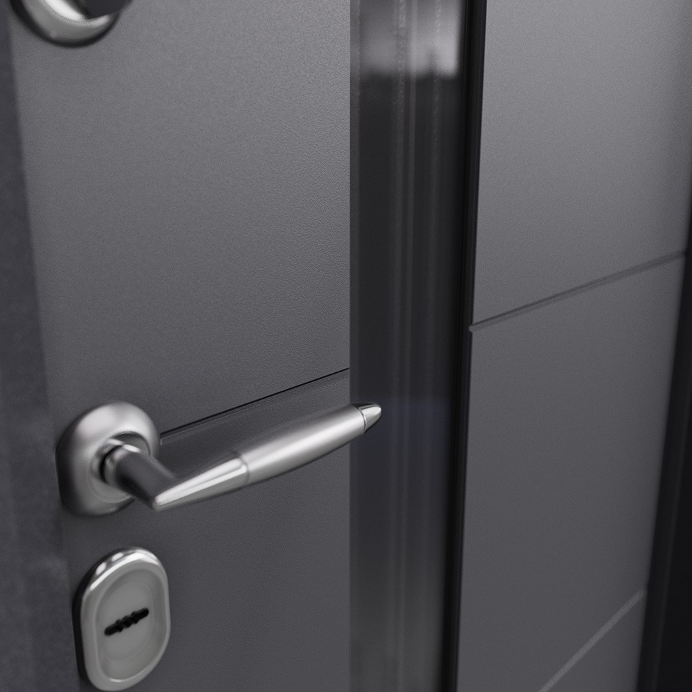 

Дверь входная с терморазрывом Torex Роял Про левая графит - оскуро со стеклопакетом 950х2050 мм