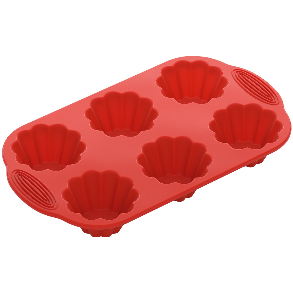 Форма для кексов Nadoba Mila силиконовая 6 ячеек 29х17,5х3,7 см выпечка из микроволновой печи