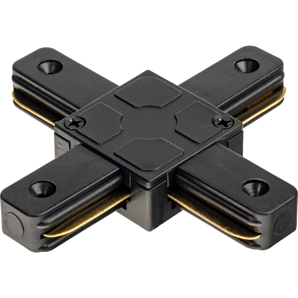 Коннектор для однофазного шинопровода Х-образный Ritter Artline черный (59750 0)