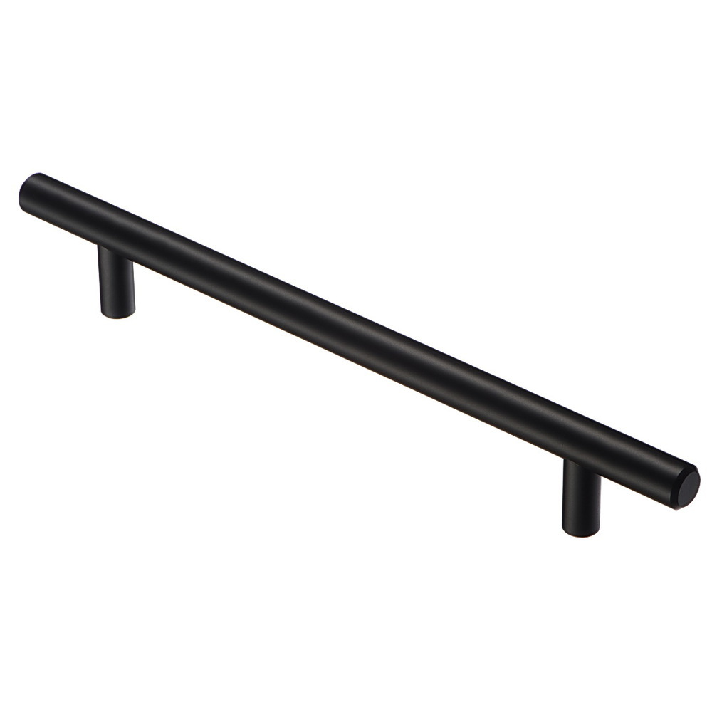 Ручка-рейлинг мебельная Kerron Metallic 220 мм металлическая черная матовая (R-3020-160 BL) держатель на рейлинг для миксера 275х155х270 мм черный матовый yj g211 bl
