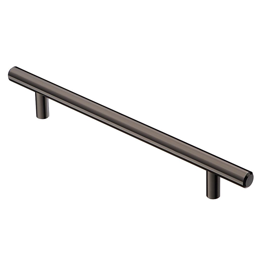 Ручка-рейлинг мебельная Kerron Metallic 220 мм металлическая черный хром (R-3020-160 BN) ручка рейлинг мебельная 10 мм