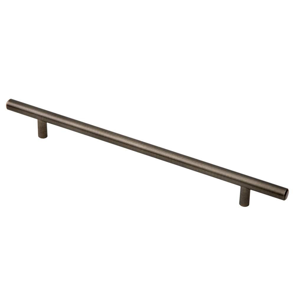 Ручка-рейлинг мебельная Kerron Metallic 370 мм металлическая черненый старинный антрацит (R-3020-288 ABB)