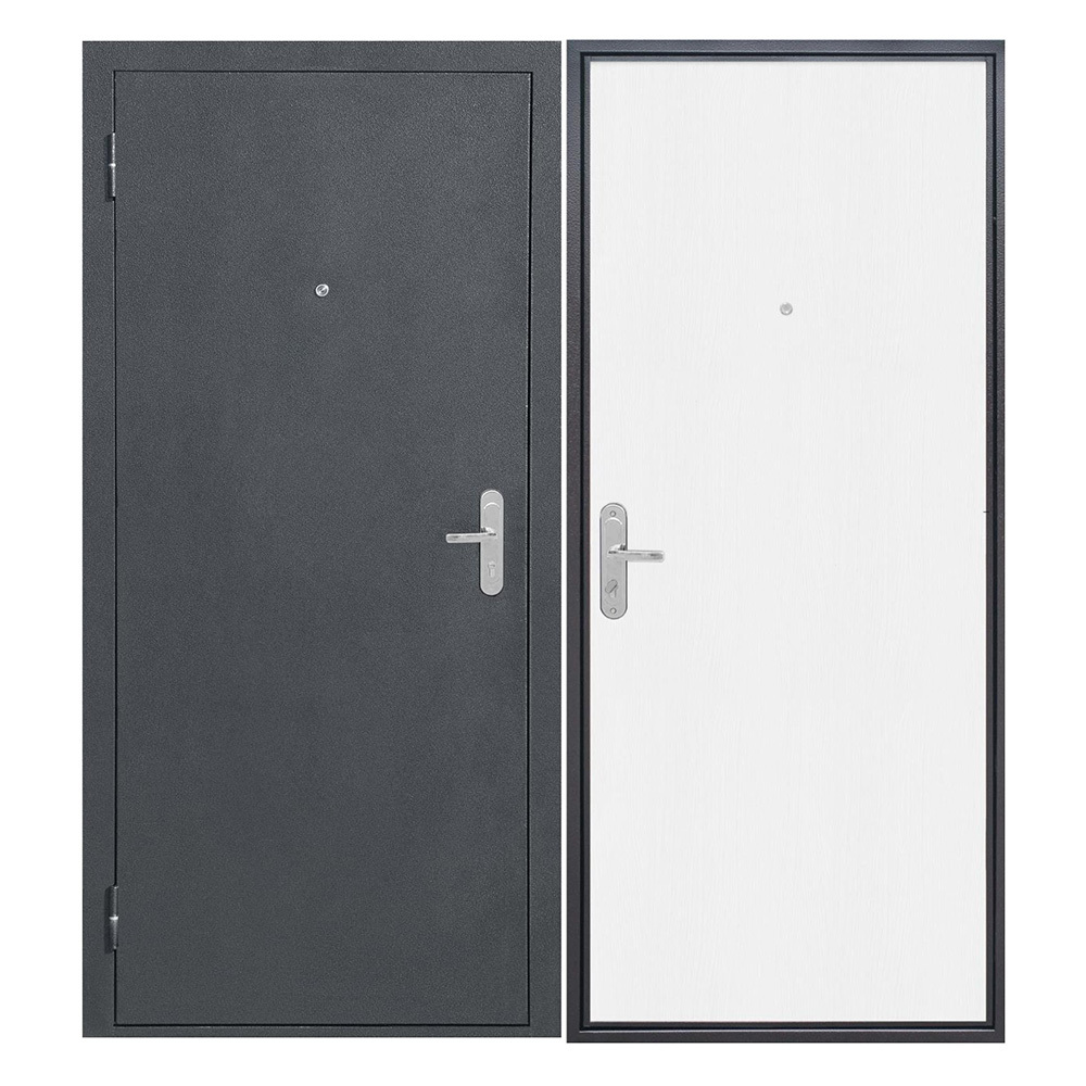 Дверь входная Прораб левая антик серебро - дуб белый 860х2050 мм дверь входная прораб правая антик серебро дуб белый 860х2050 мм