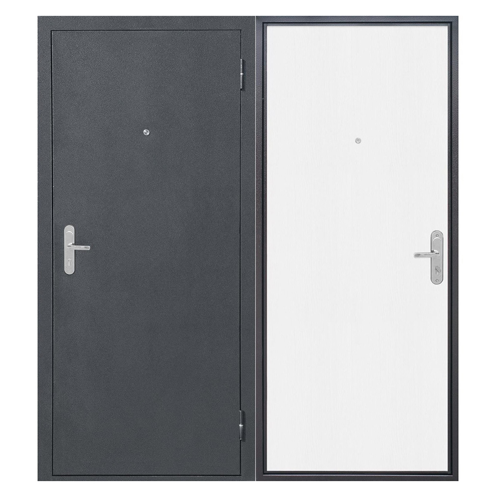 Дверь входная Прораб правая антик серебро - дуб белый 860х2050 мм дверь входная прораб правая антик серебро дуб белый 860х2050 мм