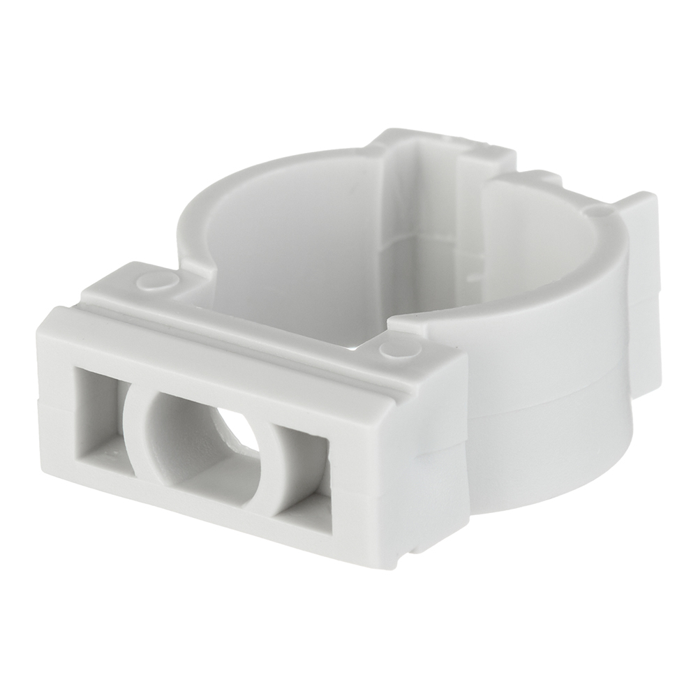 

Крепеж-клипса для труб 25 мм Greenel с фиксатором серая (50 шт.) (GE50182), Серый