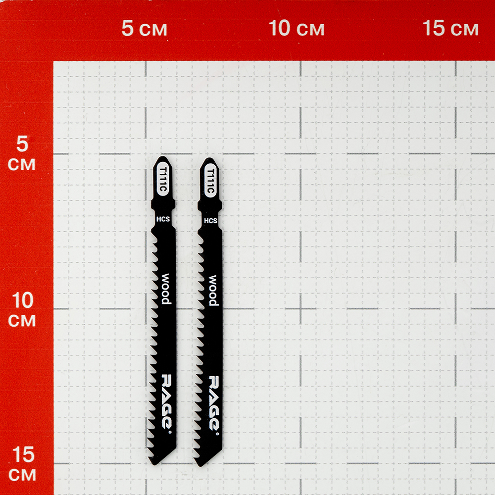 Пилки для лобзика Rage by Vira T111C (552025) по дереву L75 мм чистый рез (2 шт.) Вид№2