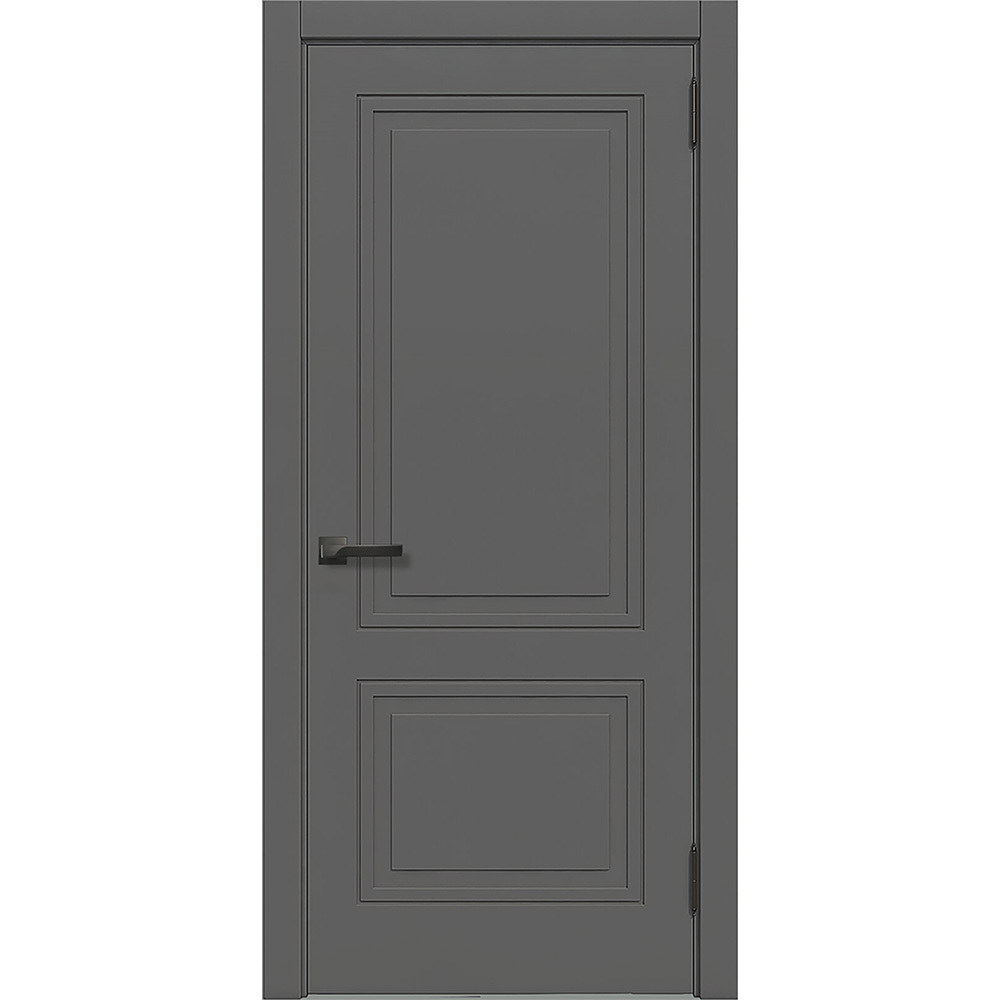 Дверь межкомнатная Париж 700х2000 мм ПВХ эмалит софт графит глухая с замком межкомнатные двери verda эмалит классика париж 05 софт графит