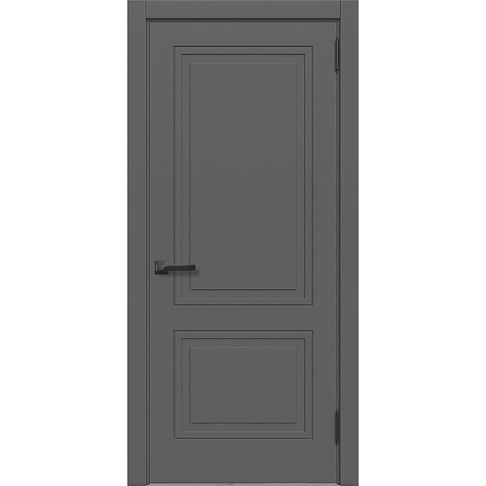 Дверь межкомнатная Париж 600х2000 мм ПВХ эмалит софт графит глухая с замком межкомнатные двери verda эмалит классика париж 05 софт графит