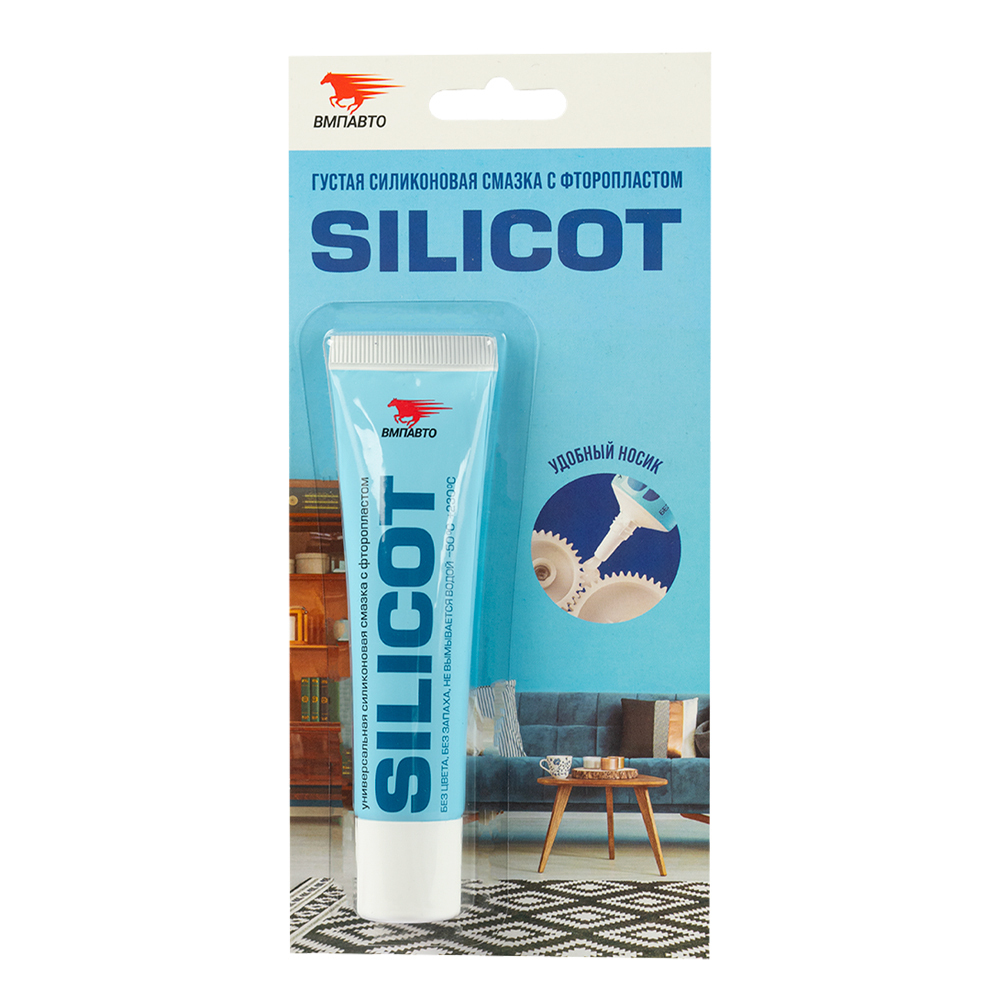 Смазка силиконовая ВМПАВТО Silicot 30 г силиконовая смазка вмп silicot 30 г туба в пакете 2301
