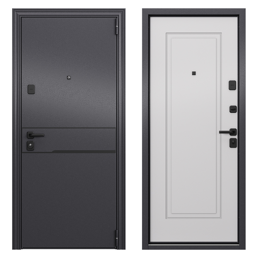 Дверь входная Torex Профи правая букле графит - кт белый 860х2050 мм дверь входная профи металл металл 2050х1250 правая