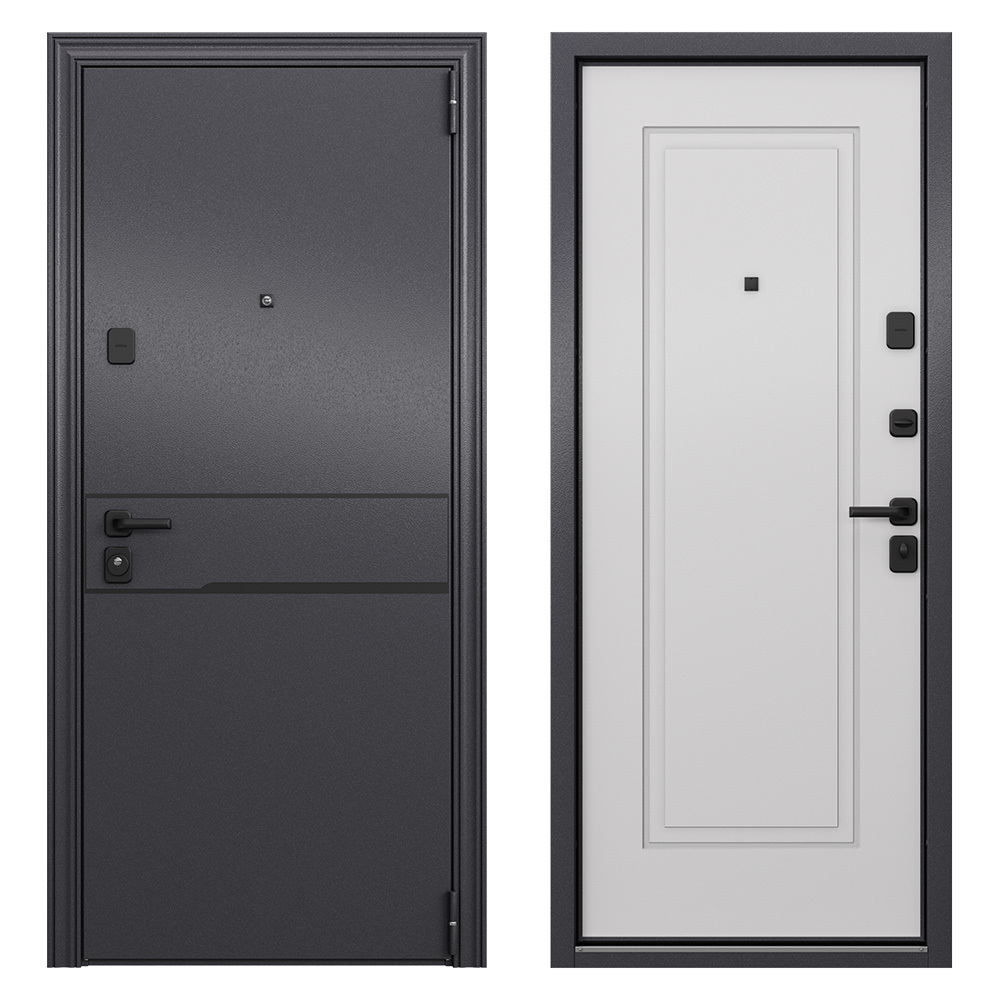 Дверь входная Torex Профи правая букле графит - кт белый 950х2050 мм дверь входная профи металл металл 2050х1250 правая