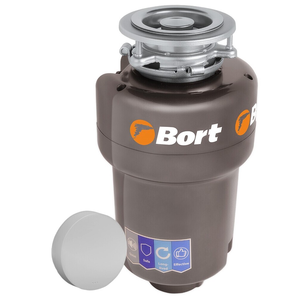 Измельчитель пищевых отходов Bort Titan Max Power Full Control 780 Вт 1,4 л кольцо переходник для измельчителя bort ring 160 для кухонных моек 160 мм