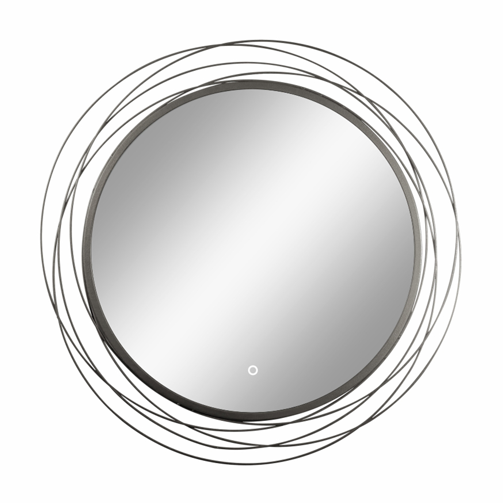 Зеркало настенное с подсветкой Cataluna 600х600 мм серый муар