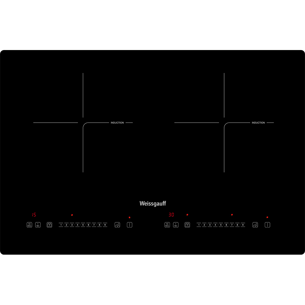 Варочная панель индукционная Weissgauff HI 412 H 2 конфорки черная ...