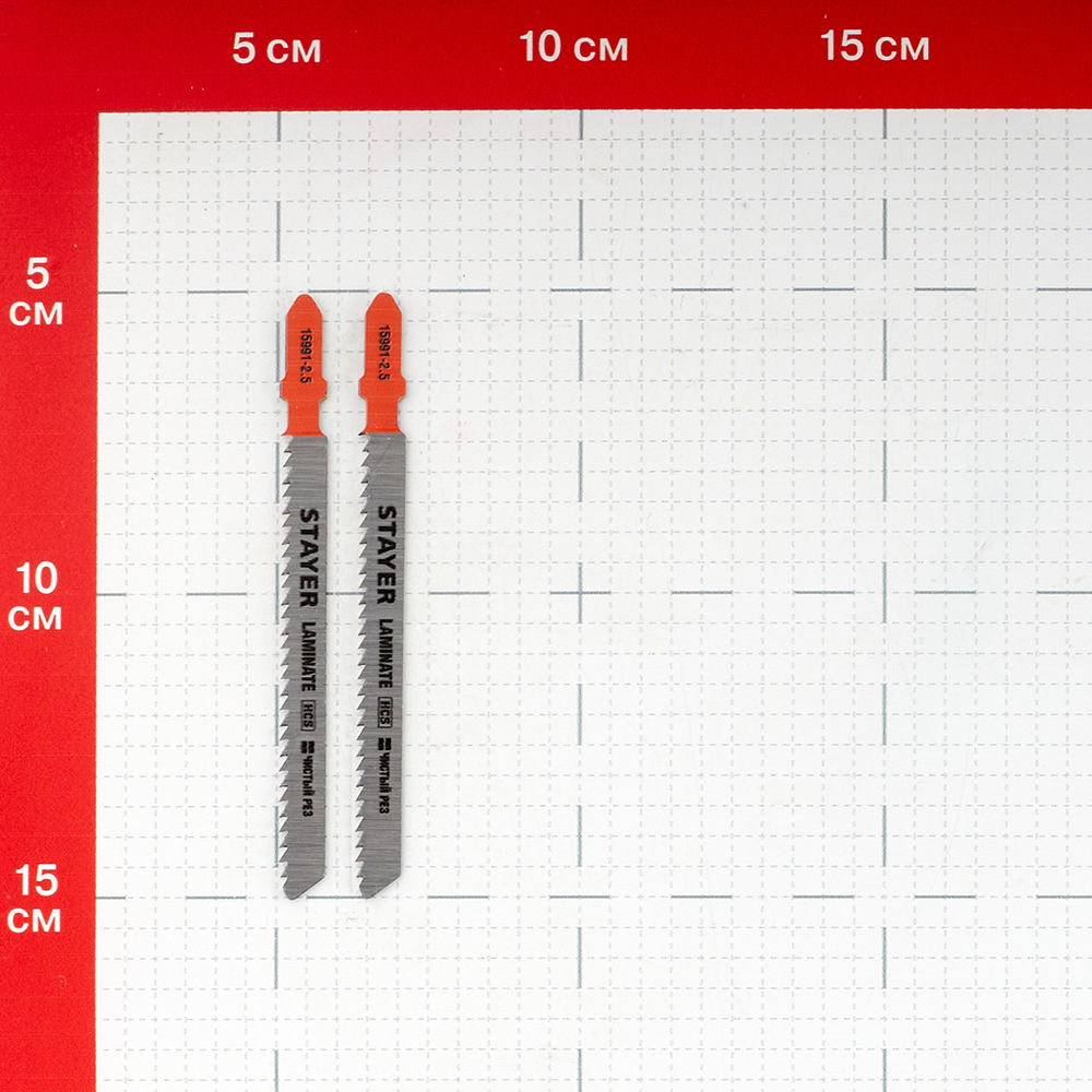 Пилки для лобзика Stayer T101BR (15991-2.5_z02) по ламинату L75 мм чистый рез (2 шт.) Вид№2