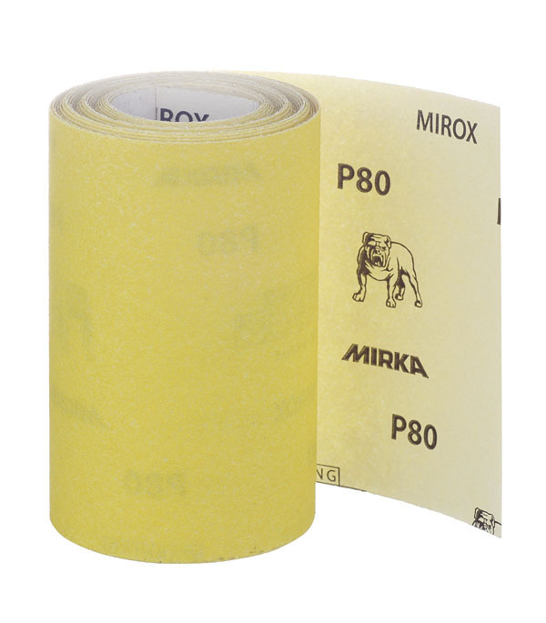Наждачная бумага Mirka Mirox 115 мм 5 м Р80 наждачная бумага mirka mirox 115 мм 5 м р80