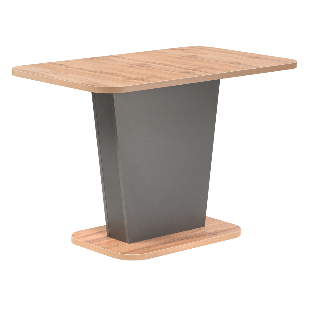 Стол кухонный раздвижной прямоугольный 0,75х1 м дуб вотан/графит Лурвин (514757)