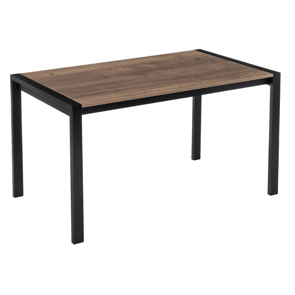 стол деревянный центавр 120 160 х70х76 Стол кухонный раздвижной прямоугольный 0,75х1,2 м дуб велингтон/черный матовый Центавр (420989)