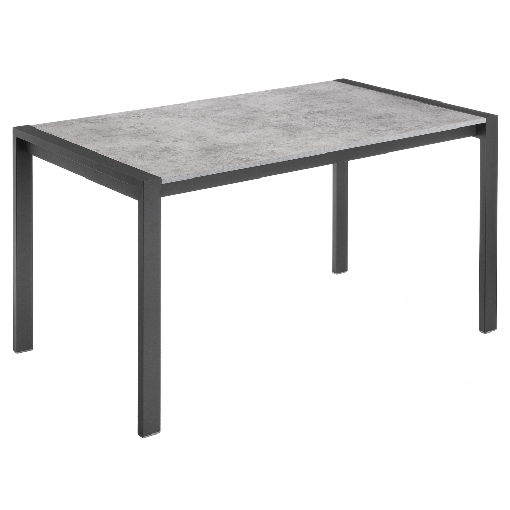 Стол кухонный раздвижной прямоугольный 0,75х1,2 м бетон/графит Центавр (368667)