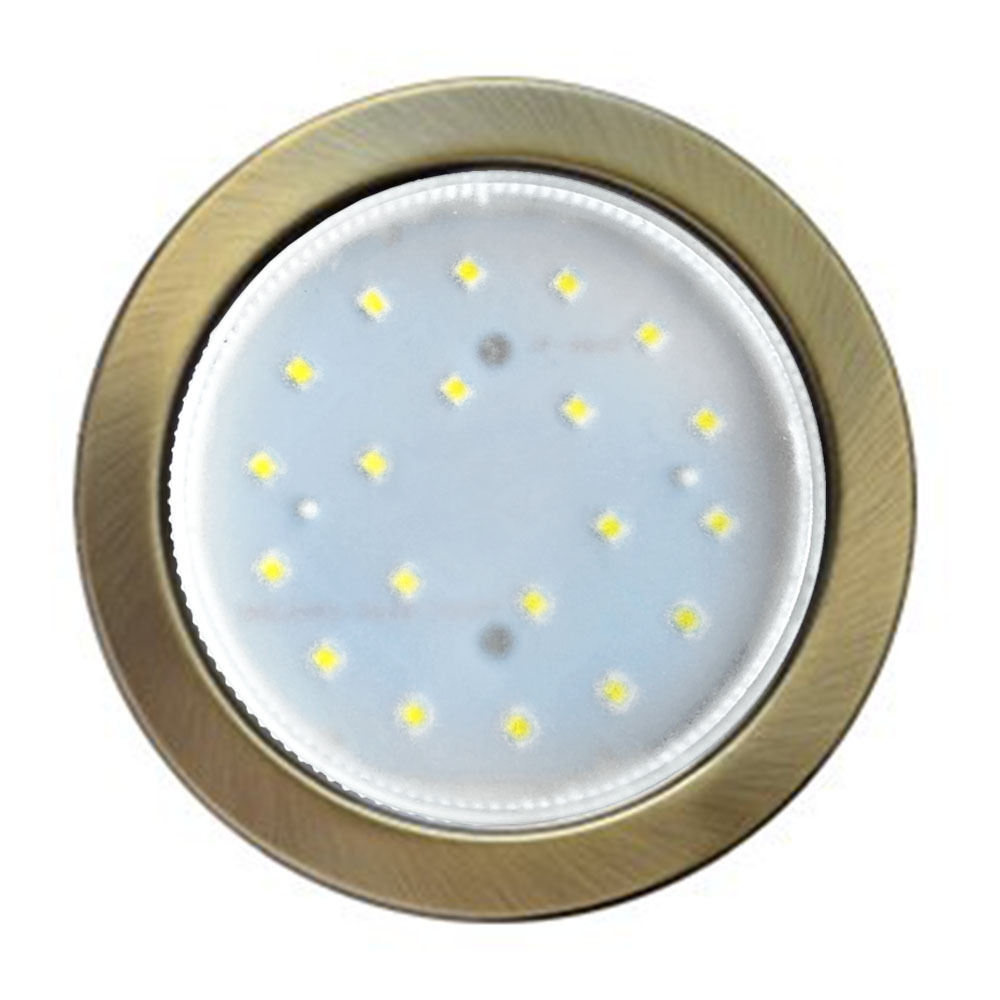 Светильник встраиваемый GX53 бронза 10 Вт IP20 Ecola H4 (10 шт.) (FN5310ECB) встраиваемый потолочный светильник приглушаемая светодиодная лампа с антибликовым покрытием освещение для гостиной спальни отеля кафе
