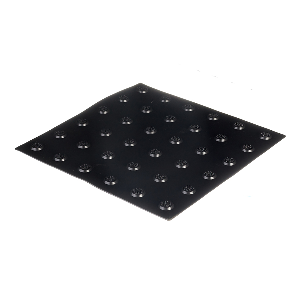 фото Тактильная плитка пвх конус в ряд 300х300х5,5 мм черная пластфактор