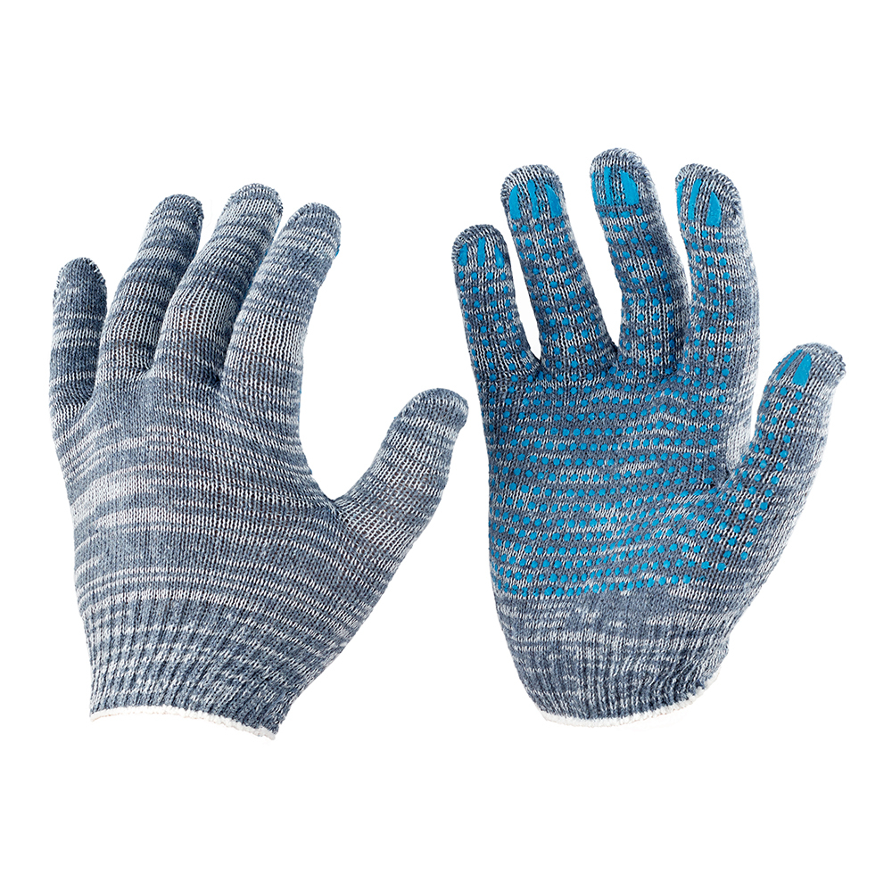 Перчатки х/б 4 нити с ПВХ покрытием графит 9 (XL) перчатки для защиты от порезов scaffa dy1350s or blk размер 10