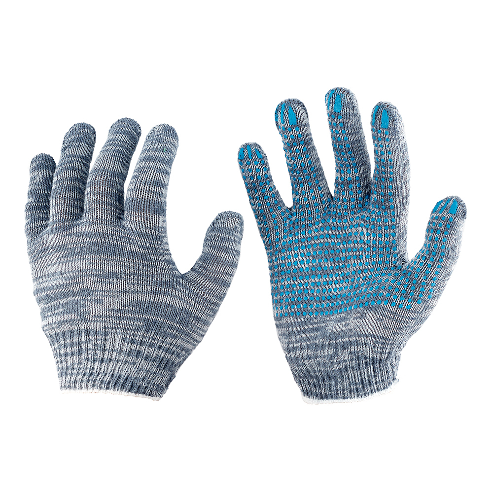 Перчатки х/б 4 нити с ПВХ покрытием графит 9 (XL) (5 пар) перчатки хлопчатобумажные 4 нити 10 класс вязки 5 пар