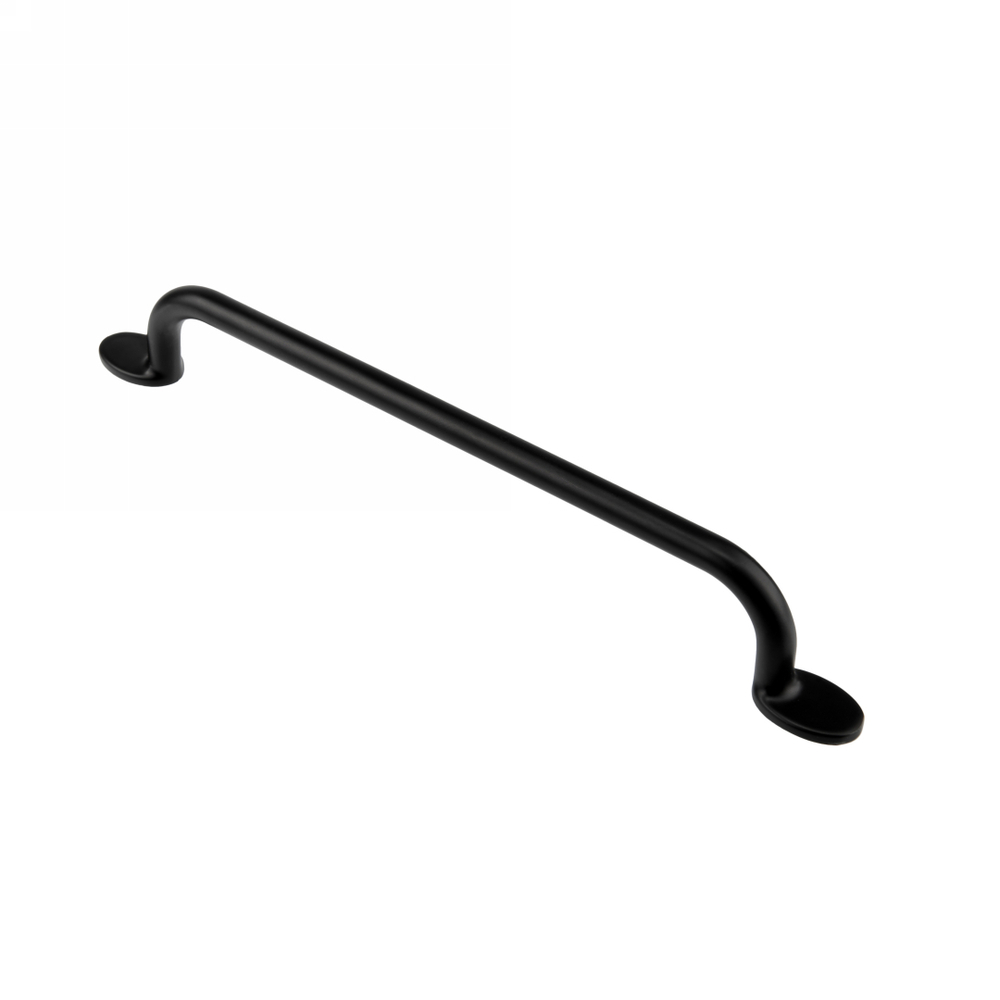 Ручка-скоба мебельная Kerron Metallic 198 мм металлическая черная матовая (S-2500-160 BL)