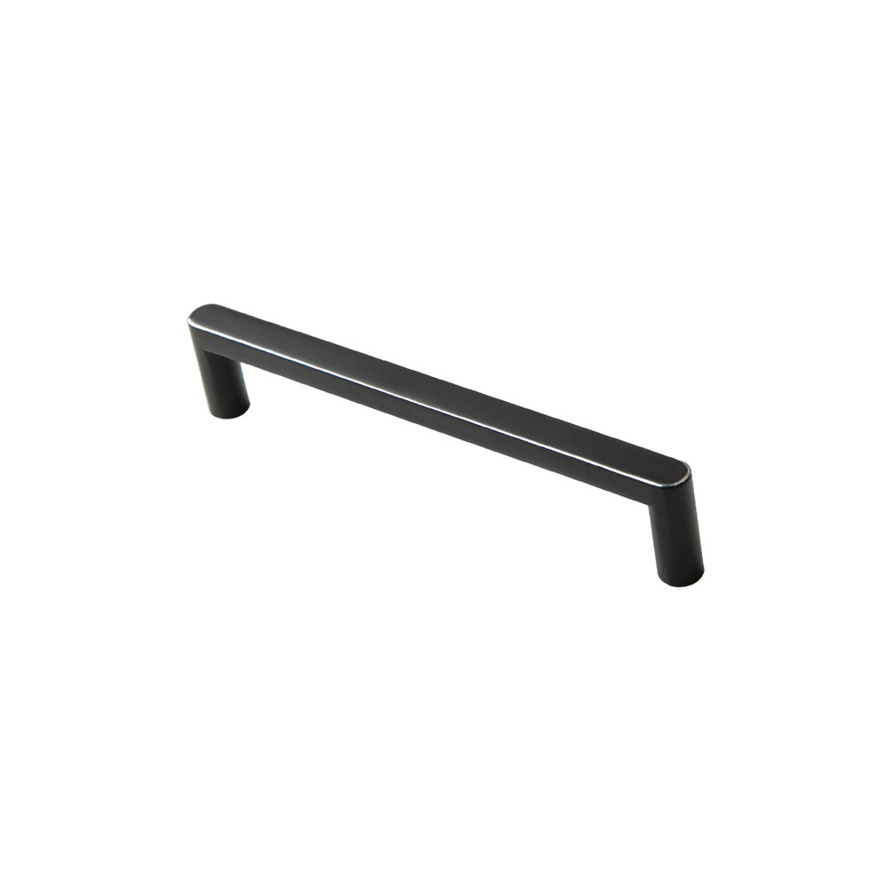 Ручка-скоба мебельная Kerron Metallic 138 мм металлическая черная матовая/хром (S-2624-128 BLC) ручка скоба мебельная s 4130 192 мм цвет матовый черный