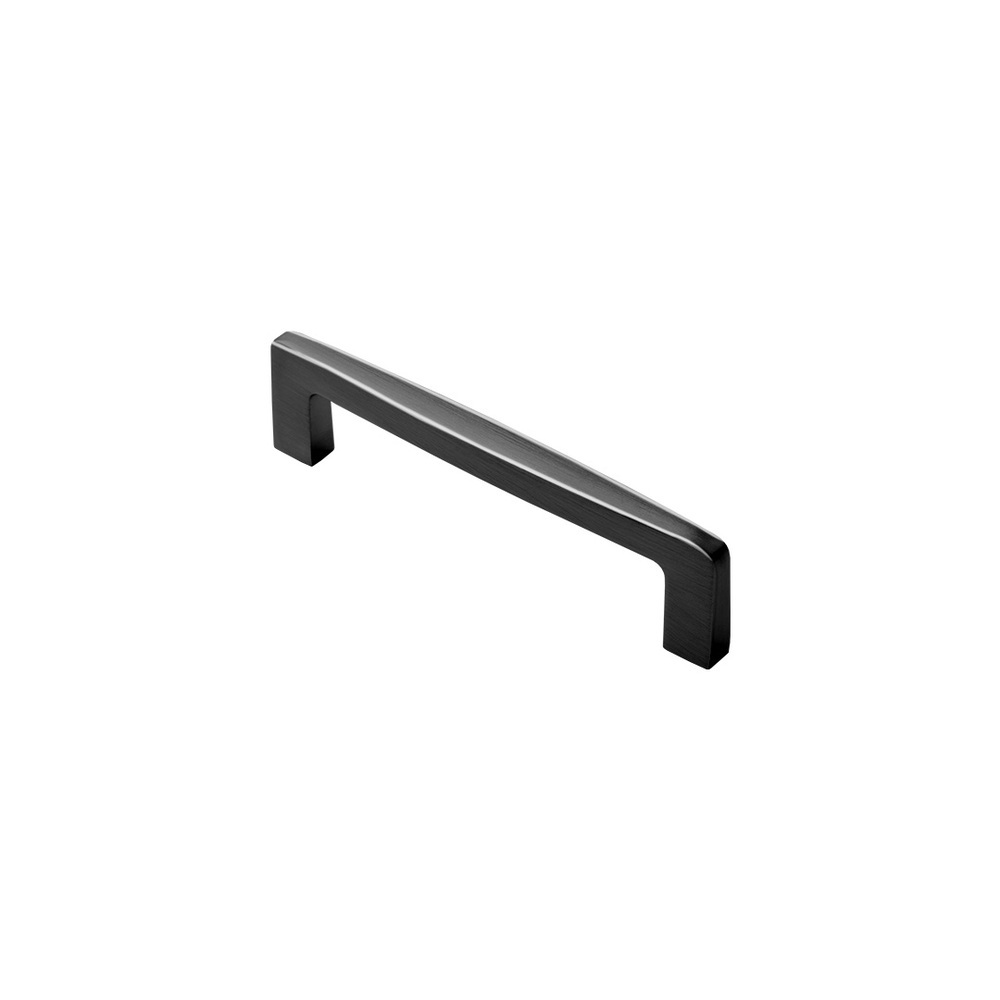 Ручка-скоба мебельная Kerron Metallic 107 мм металлическая черная матовая/хром (S-2626-96 BLC) ручка скоба мебельная s 4130 192 мм цвет матовый черный
