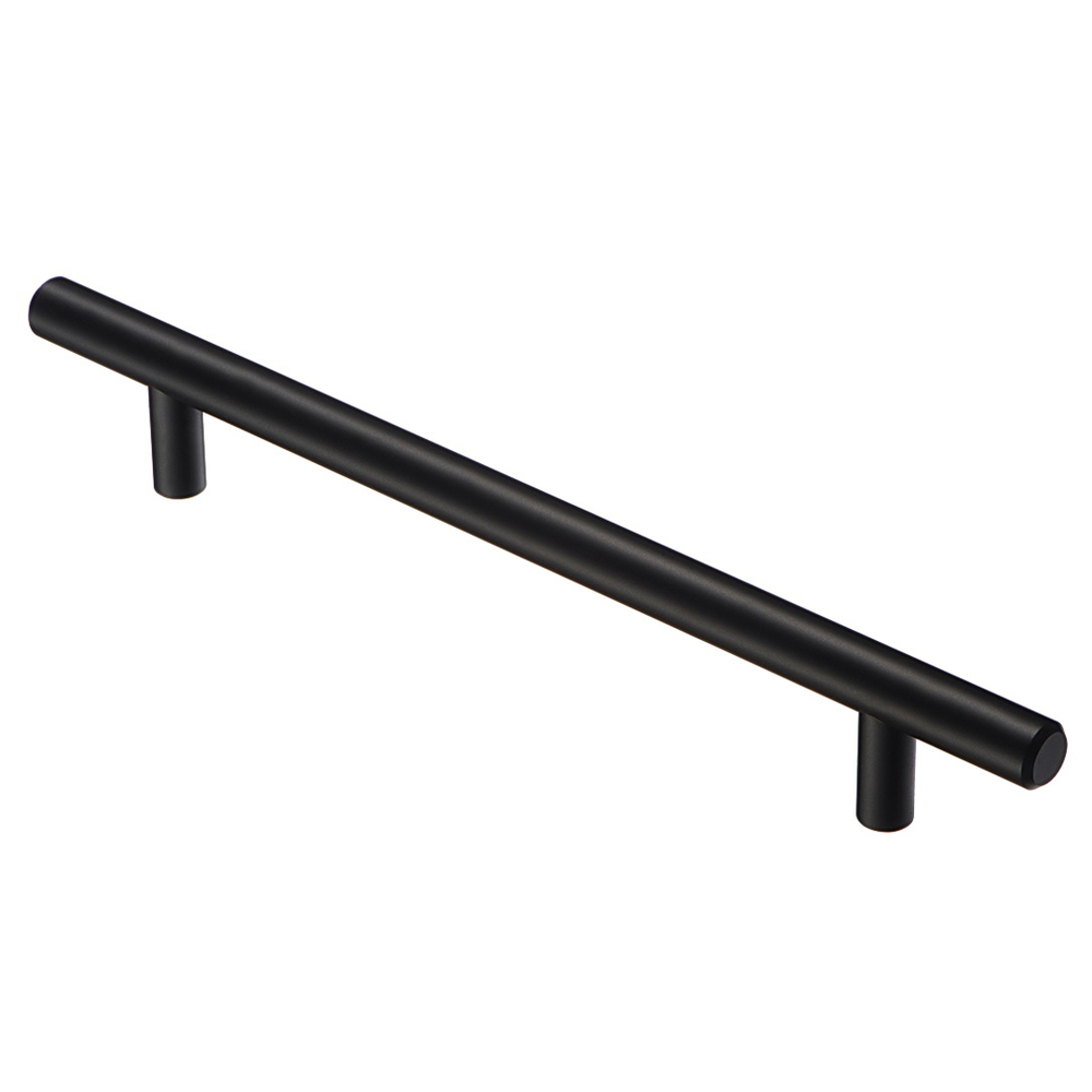 Ручка-рейлинг мебельная Kerron Metallic 190 мм металлическая черная матовая (R-3020-128 BL) ручка рейлинг kerron r 3020 128 128мм хром