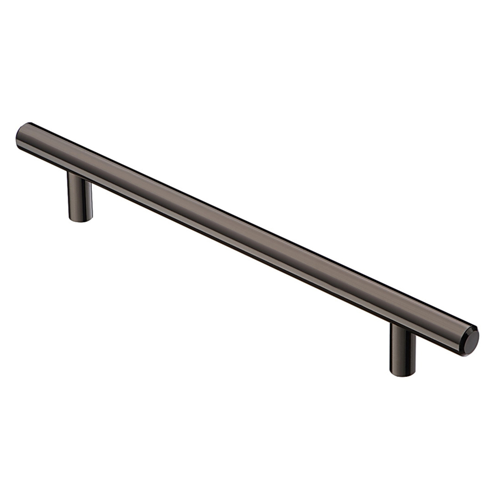 Ручка-рейлинг мебельная Kerron Metallic 190 мм металлическая черный хром (R-3020-128 BN)