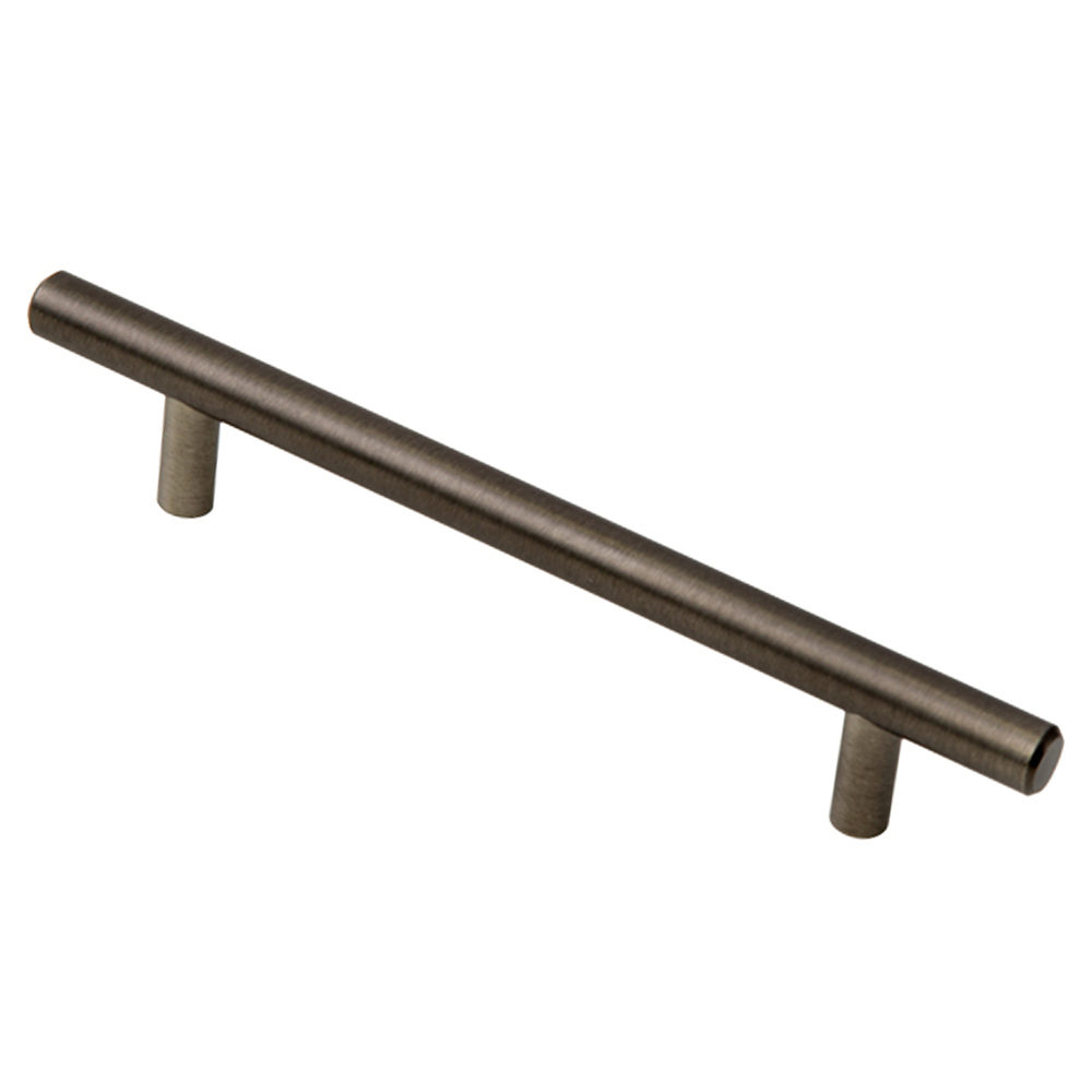 Ручка-рейлинг мебельная Kerron Metallic 190 мм металлическая черненый старинный антрацит (R-3020-128 ABB)