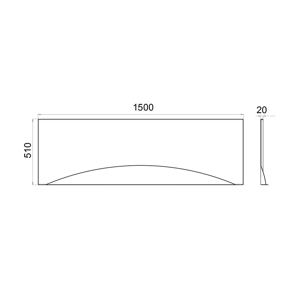

Панель фронтальная для ванны акриловой Triton Gamma/Лайн 150х51 см белая (Щ0000050168), Белый